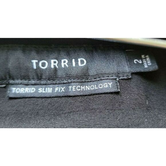 Torrid 2 Ladies Black Slim Fix Leggings Size 2X Stretchy Pull‎ On Comfortable - Picture 5 of 6